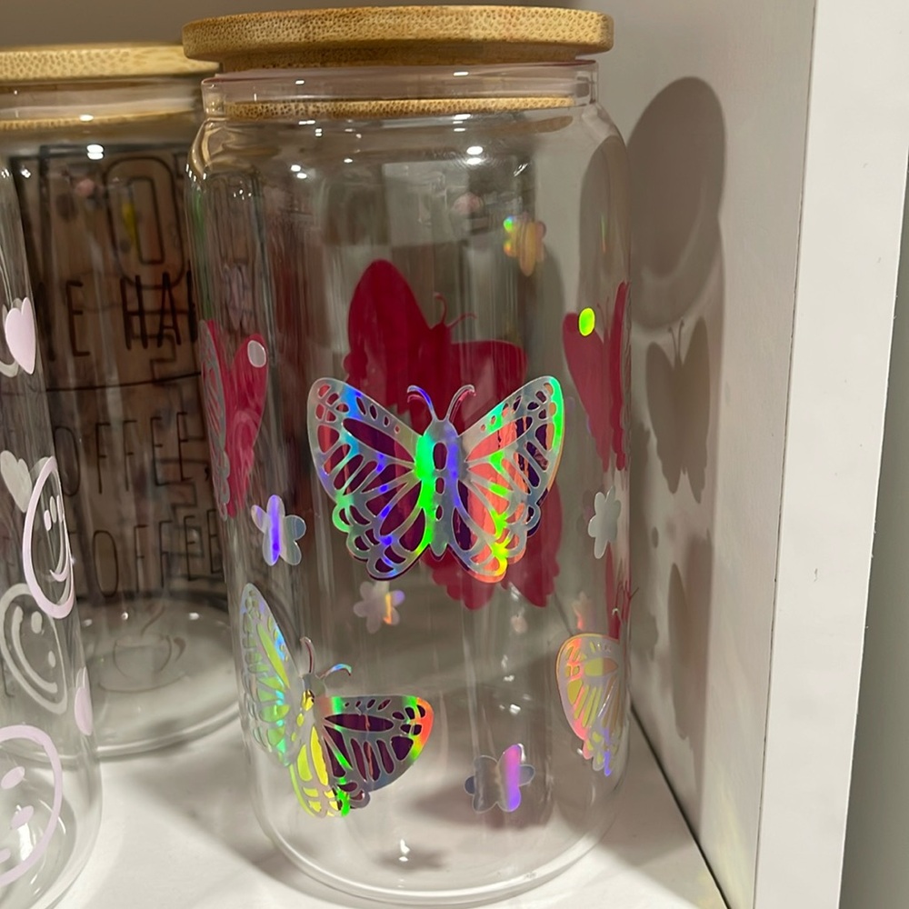 Holographic Butterfly Tumbler
